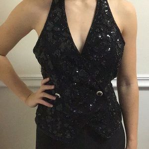 Vintage D’ore by Della Roufogali sequins vest